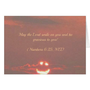 Numbers 6:25 Blessing/Encouraging Secret Pal Card