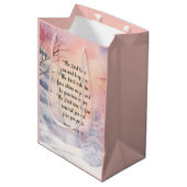 Numbers 6 Lord Bless You Bible Verse Winter Snow  Medium Gift Bag (Front Angled)