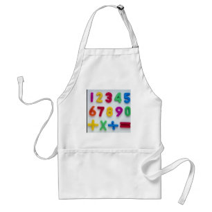 Numbers and Arithmetic operators in plastic Standard Apron