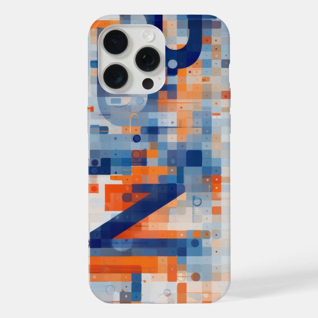 Numbers and letters embedded in small squares iPhone case (Back)