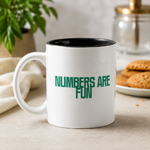 Numbers Are Fun Playful Math & Data Design Two-Tone Coffee Mug
