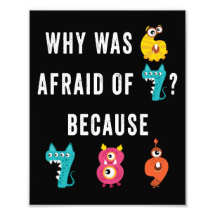 Numbers Day Idea For Kids - Monster Numbers Photo Print