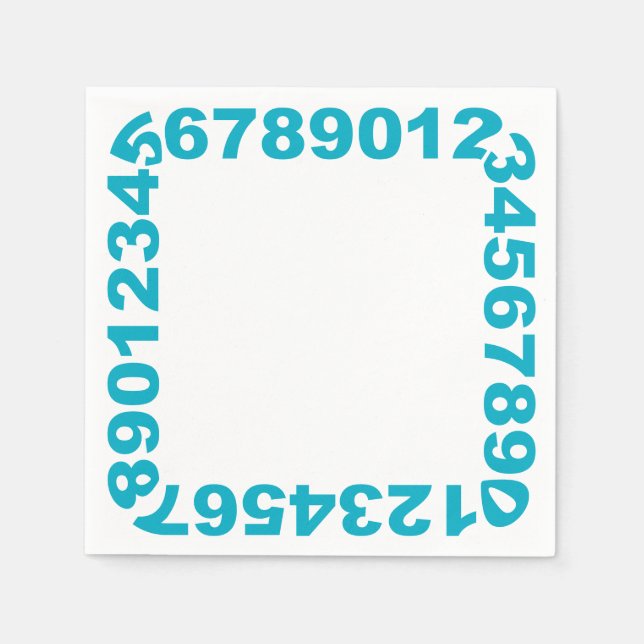Numbers Frame Napkins (Front)