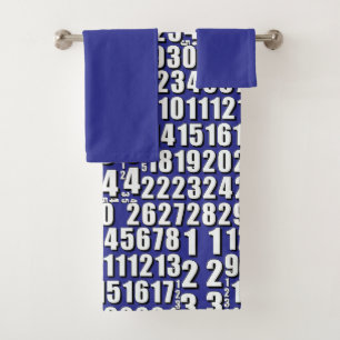 Numbers Kids Blue Bath Towel Set