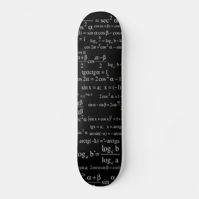 Numbers Mathematical Skateboard Deck (Front)