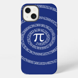 Numbers Spiral for Pi on Navy Blue iPhone 13 Case