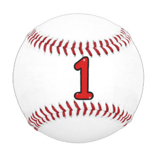 Numeral 1, one, 1 year, number 1, number one baseball