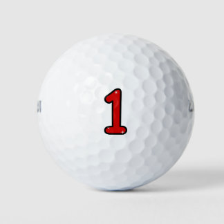 Numeral 1, one, 1 year, number 1, number one golf balls