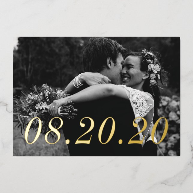 Numeric Date Just Married Wedding (Front)