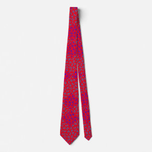 Numeric Pattern 02.BW.2tones.blue.b Red BG Tie