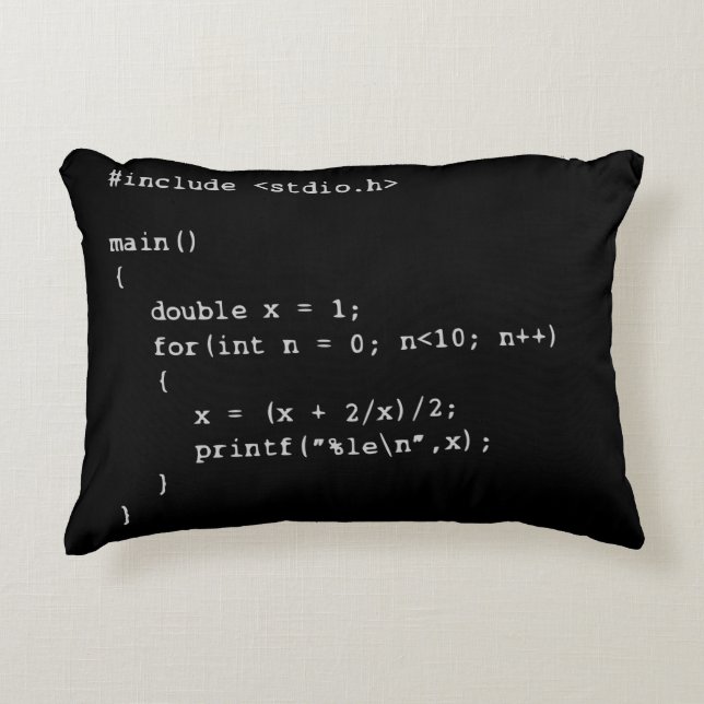 Numerical Programming Decorative Cushion (Front)