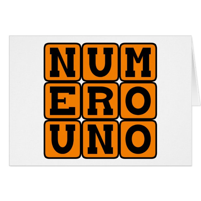 Numero Uno, Number One in Spanish (Front Horizontal)