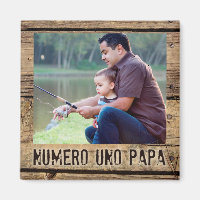 Numero Uno Papa in Rustic Wood-Framed Photo