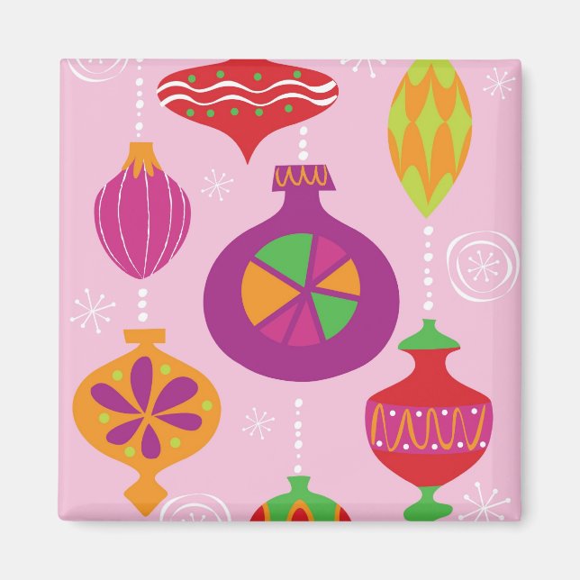 Numerous Christmas decoration illustrated in diffe Magnet (Front)