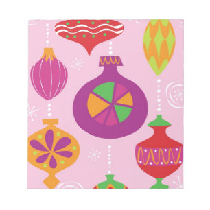 Numerous Christmas decoration illustrated in diffe Notepad