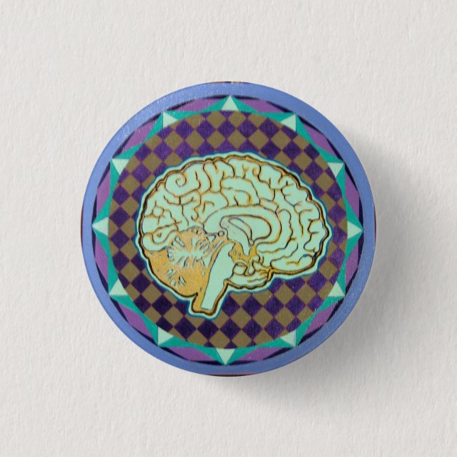 numinous brain 3 cm round badge (Front)
