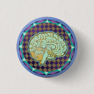 numinous brain 3 cm round badge