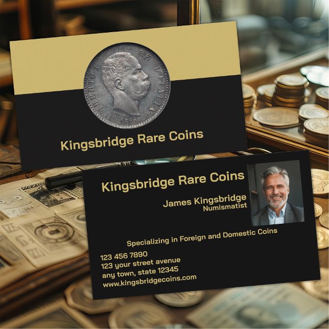 Numismatist Coin Shop Business Card (Creator Uploaded)