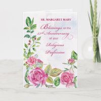 Nun 55th Anniversary of Religious Profession Pink