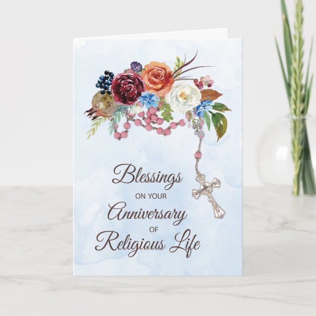 Nun Anniversary of Religious Life Congratulations Card (Front)