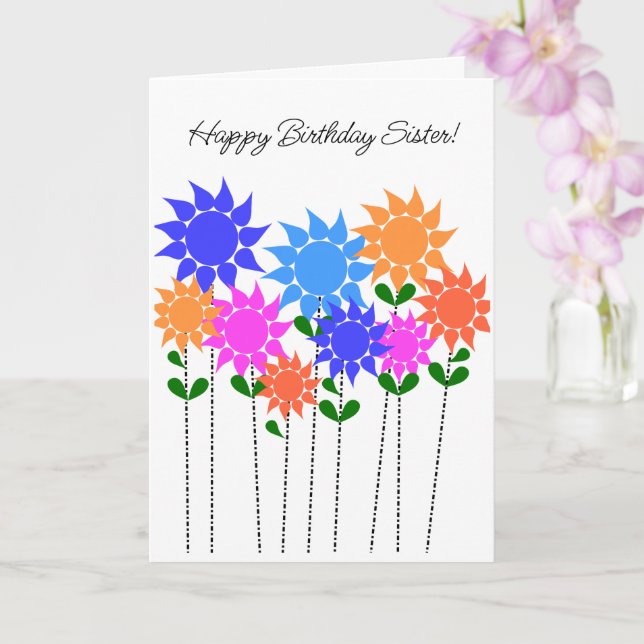 Nun Birthday Floral Card (Orchid)