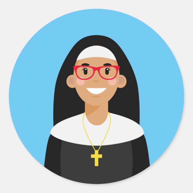 Nun Classic Round Sticker (Front)
