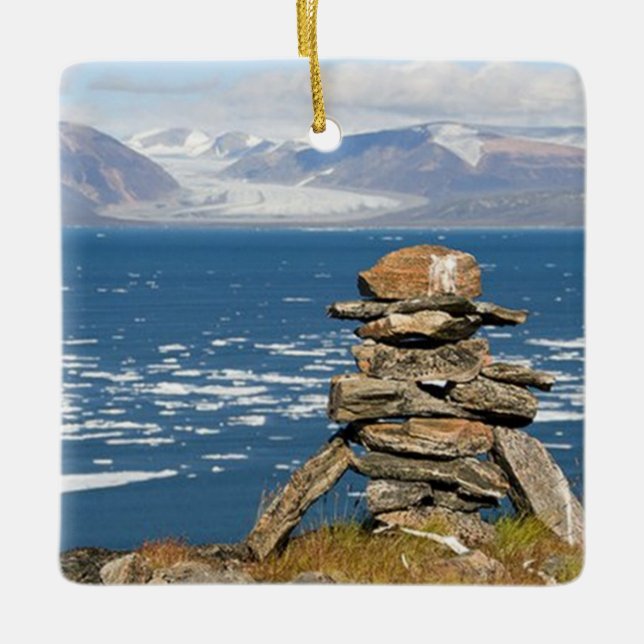 Nunavut, Canada Ceramic Ornament (Front)
