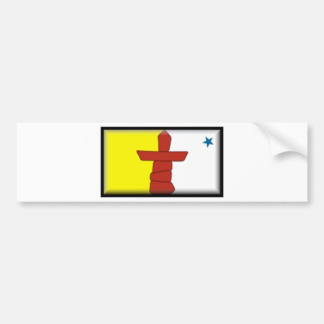 Nunavut Flag Bumper Sticker (Front)