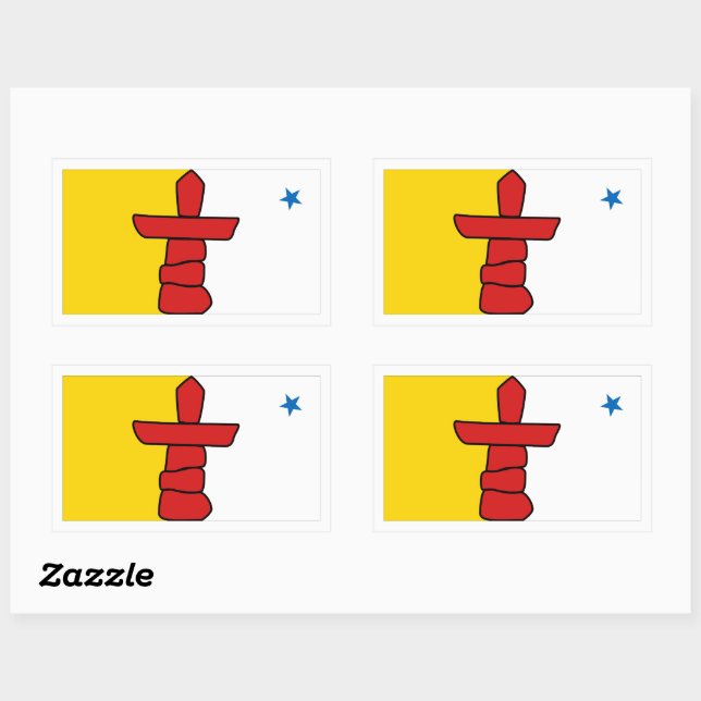 Nunavut Flags Graphic Rectangular Sticker (Sheet)
