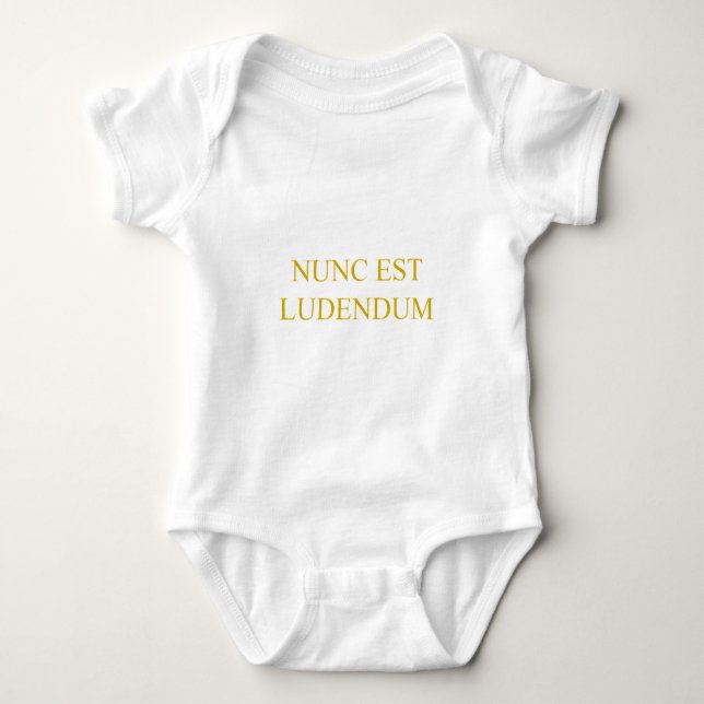 nunc est ludendum Latein Baby Bodysuit (Front)
