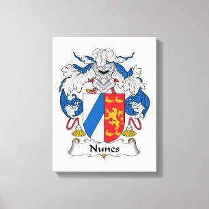 Nunes Family Crest Canvas Print