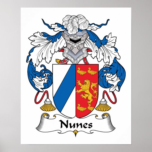 Nunes Family Crest Poster (Front)