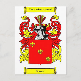 Nunez Coat of Arms Postcard