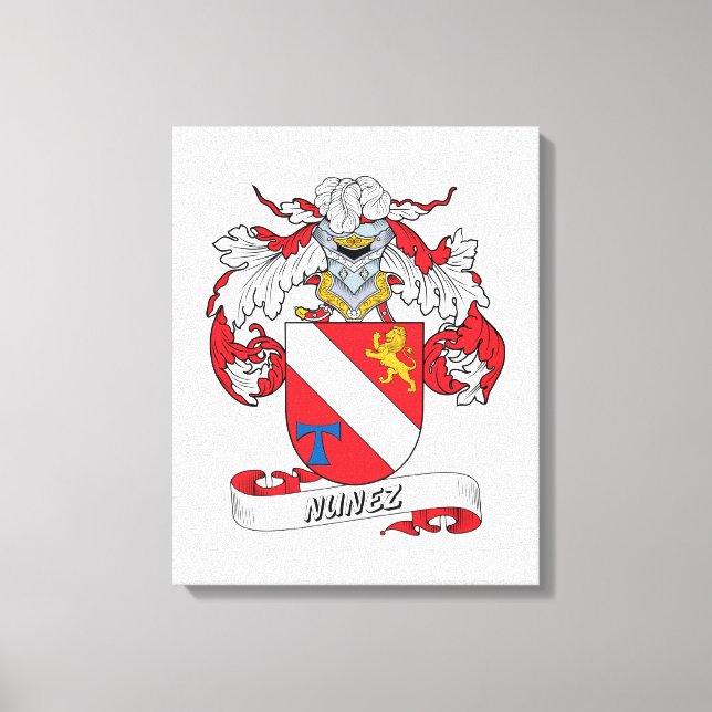 Nunez Family Crest Canvas Print (Front)