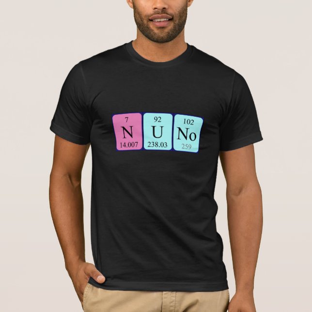 Nuno periodic table name shirt (Front)