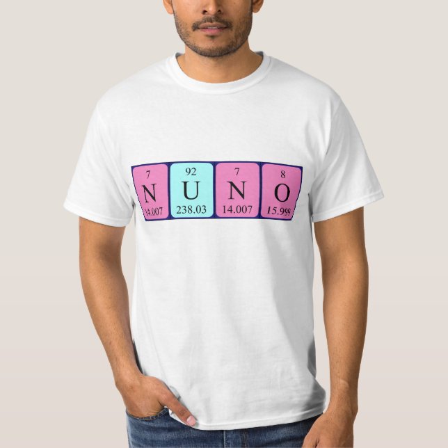 Nuno periodic table name shirt (Front)