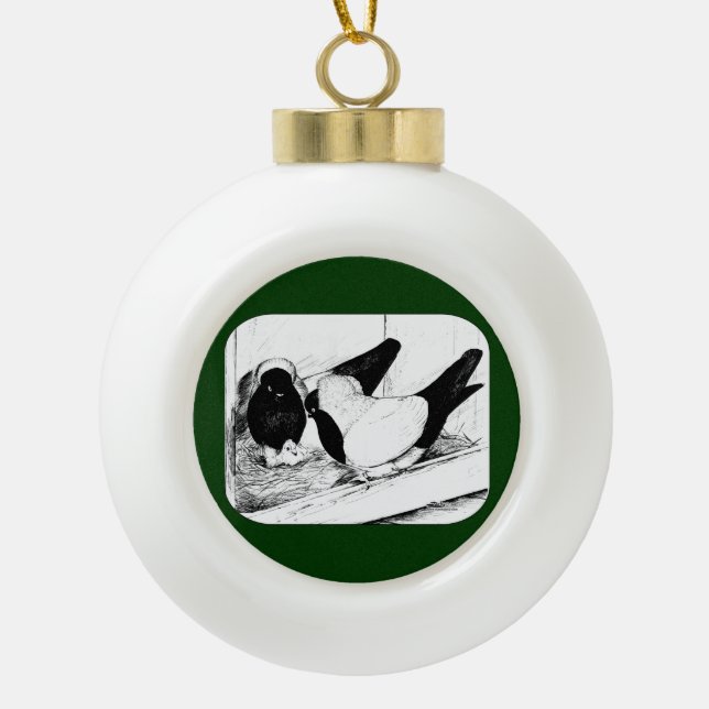 Nuns 1980 ceramic ball christmas ornament (Front)