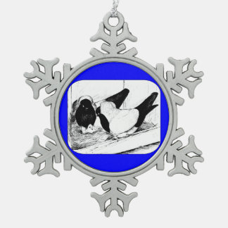 Nuns 1980 snowflake pewter christmas ornament