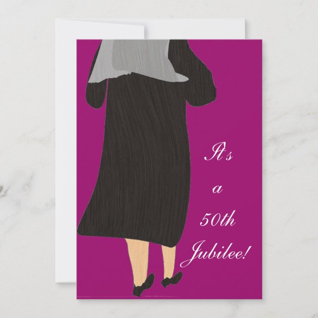 Nuns 50th Jubilee Celebration Invitation 3 (Front)