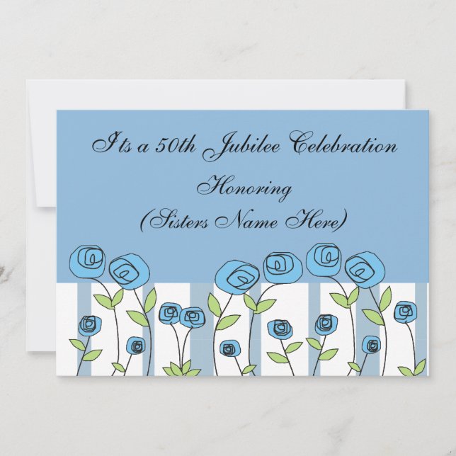 Nuns 50th Jubilee Celebration Invitations (Front)