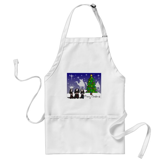 Nuns Christmas Cards "Merry Christmas" Standard Apron (Front)