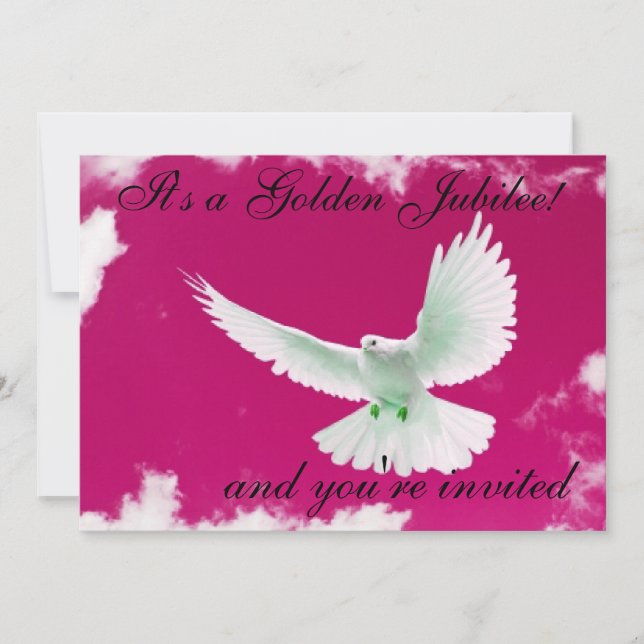 Nuns Golden 50th Jubilee Invitations (Front)