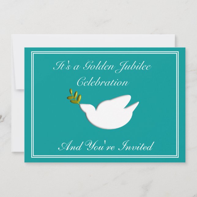 Nuns Golden 50th Jubilee Invitations (Front)