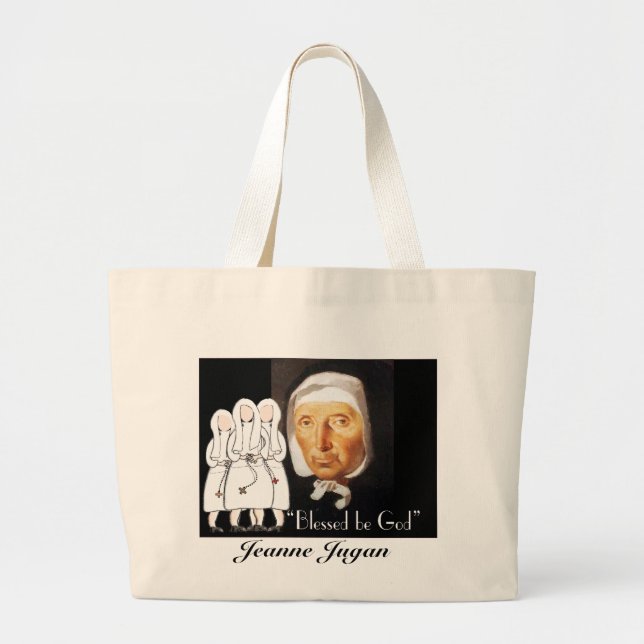 Nuns Golden and Silver Jubilee Gifts Large Tote Bag (Front)