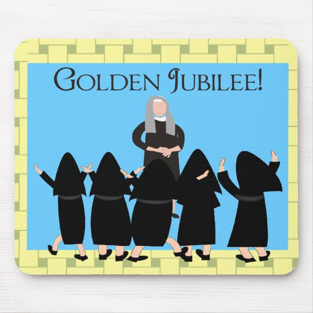 Nuns "Golden Jubilee" Cards & Tote Bags Mouse Pad (Front)