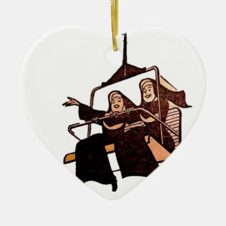 nuns having fun .jpg ceramic tree decoration