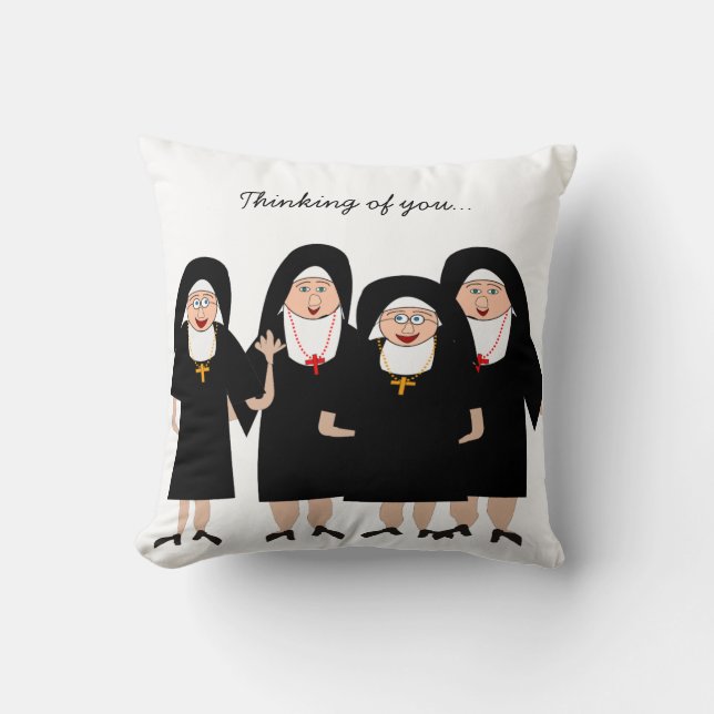 Nuns in Habits Cushion (Front)