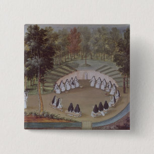 Nuns Meeting in Solitude 15 Cm Square Badge