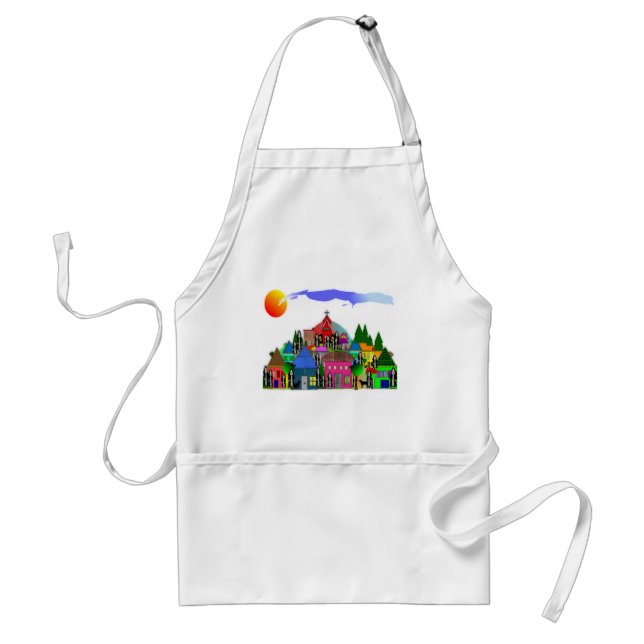 "Nuns of the Village"  Catholic Nun Art Gifts Standard Apron (Front)