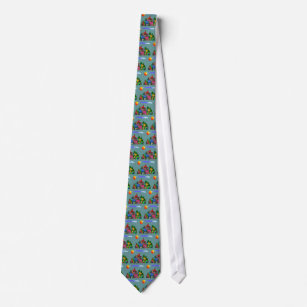 "Nuns of the Village" Whimsical Art Gifts Tie